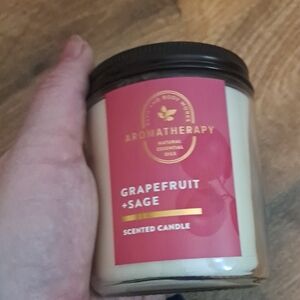 Therapy Aromatherapy Grapefruit + Sage Candle - Pink and Cream